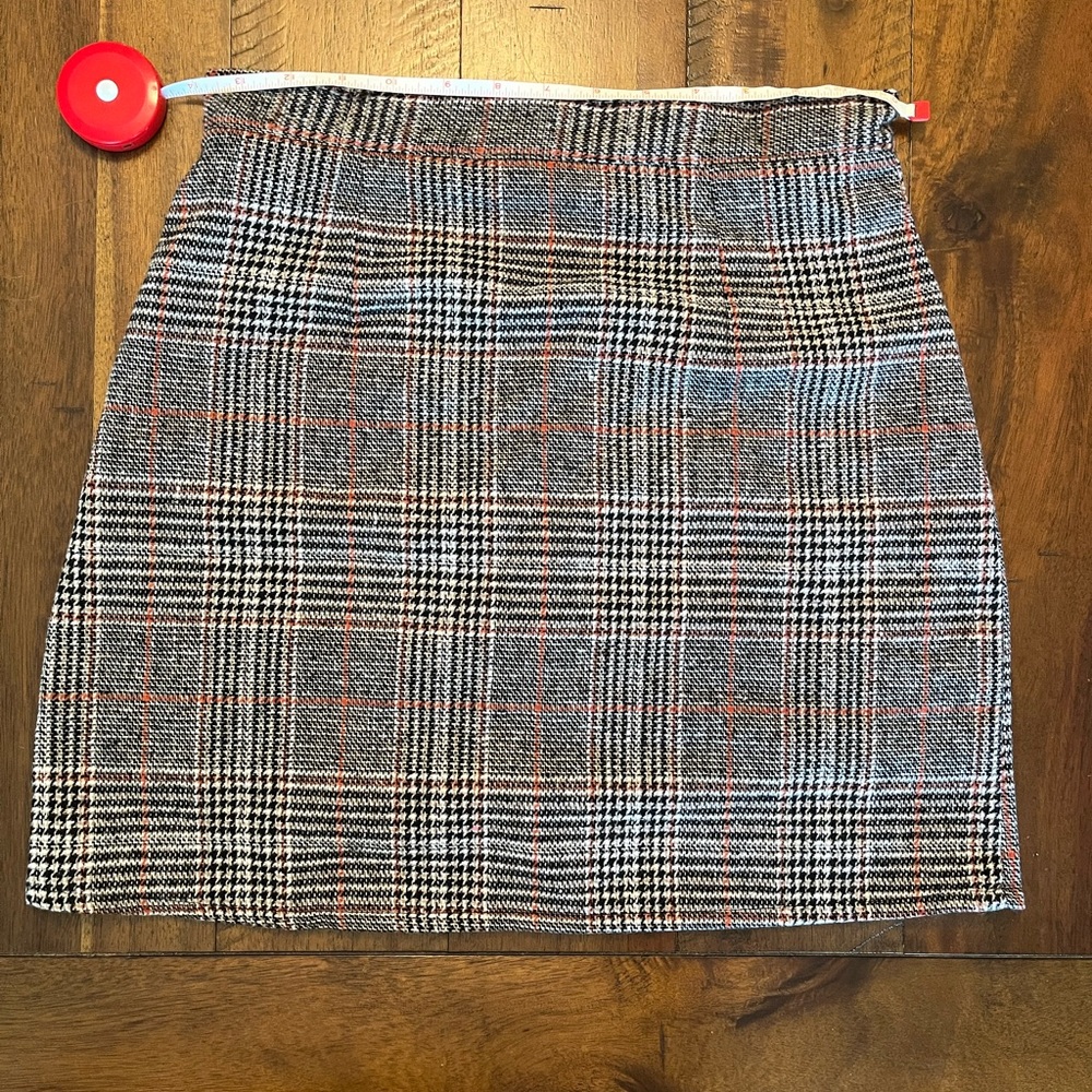 Plaid Women's Skirt - Black, White, Red